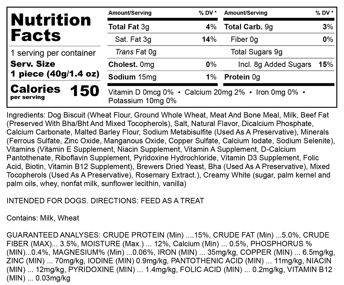 Barker’s Dozen Nutrition Label